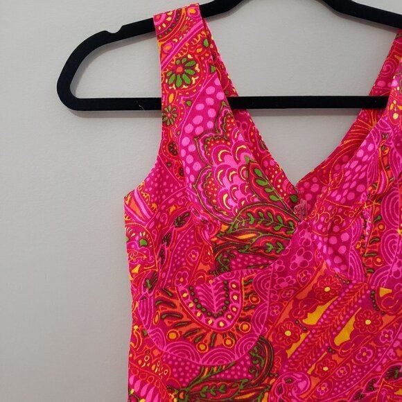 Vintage Pink Paisley Maxi Dress Boho Festival Sz S - Picture 3 of 10